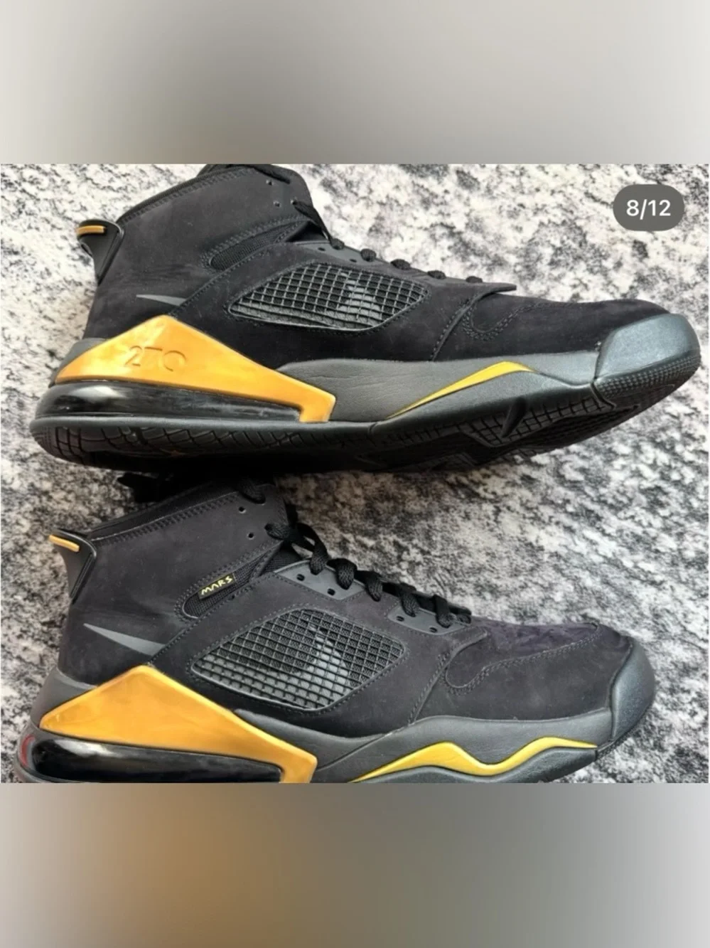 Jordan Mars 270 Black Gold, Size 14 Men’s.